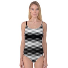 Geometrical Blocks, Rhombus Black And White Pattern Camisole Leotard  by Casemiro