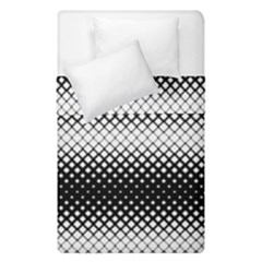 Geometrical Blocks, Rhombus Black And White Pattern Duvet Cover Double Side (single Size) by Casemiro