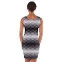 Geometrical blocks, rhombus black and white pattern Wrap Front Bodycon Dress View2