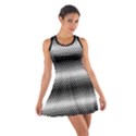 Geometrical blocks, rhombus black and white pattern Cotton Racerback Dress View1