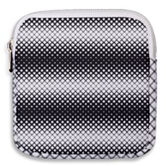 Geometrical Blocks, Rhombus Black And White Pattern Mini Square Pouch by Casemiro