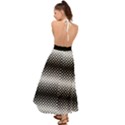 Geometrical blocks, rhombus black and white pattern Backless Maxi Beach Dress View2