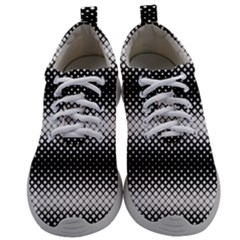 Geometrical Blocks, Rhombus Black And White Pattern Mens Athletic Shoes by Casemiro