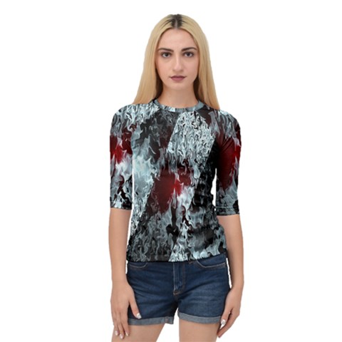 Flamelet Quarter Sleeve Raglan Tee by Sparkle