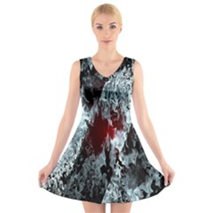 Flamelet V-neck Sleeveless Dress by Sparkle