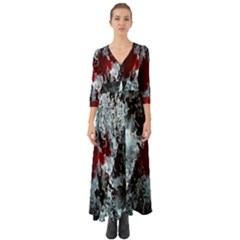 Flamelet Button Up Boho Maxi Dress by Sparkle