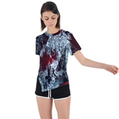 Flamelet Asymmetrical Short Sleeve Sports Tee