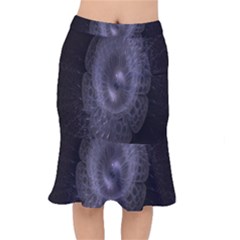 Fractal Flowers Short Mermaid Skirt by Sparkle