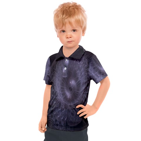 Fractal Flowers Kids  Polo Tee by Sparkle