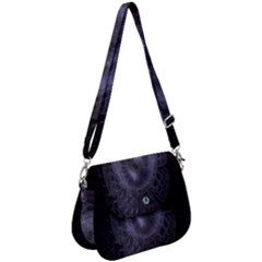 Fractal Flowers Saddle Handbag by Sparkle