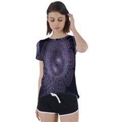 Fractal Flowers Short Sleeve Foldover Tee