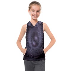 Fractal Flowers Kids  Sleeveless Hoodie