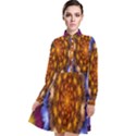 Fractal Flower Long Sleeve Chiffon Shirt Dress View1