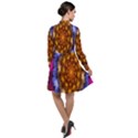 Fractal Flower Long Sleeve Chiffon Shirt Dress View2