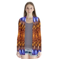 Fractal Flower Drape Collar Cardigan by Sparkle