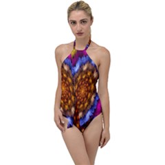 Fractal Flower Go With The Flow One Piece Swimsuit by Sparkle