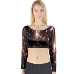 Glowing Sparks Long Sleeve Crop Top by Sparkle