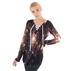 Glowing Sparks Tie Up Tee by Sparkle