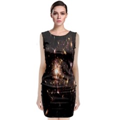 Glowing Sparks Sleeveless Velvet Midi Dress by Sparkle