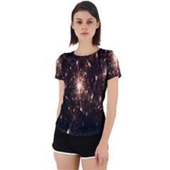 Glowing Sparks Back Cut Out Sport Tee