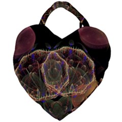 Fractal Geometry Giant Heart Shaped Tote by Sparkle