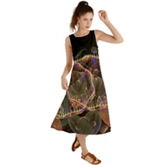 Fractal Geometry Summer Maxi Dress by Sparkle