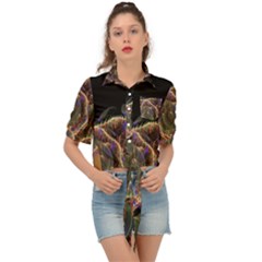 Fractal Geometry Tie Front Shirt 