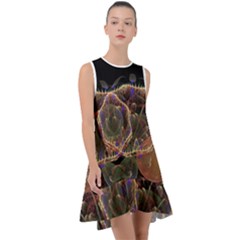 Fractal Geometry Frill Swing Dress by Sparkle