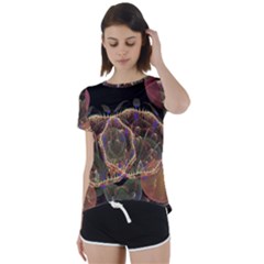 Fractal Geometry Short Sleeve Foldover Tee