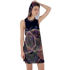 Fractal Geometry Racer Back Hoodie Dress by Sparkle