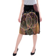 Fractal Geometry Midi Beach Skirt by Sparkle