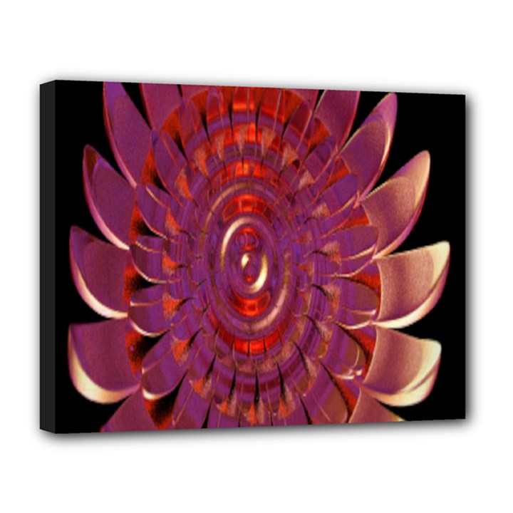 Chakra Flower Canvas 14  x 11  (Stretched)