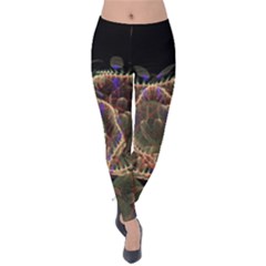 Fractal Geometry Velvet Leggings by Sparkle