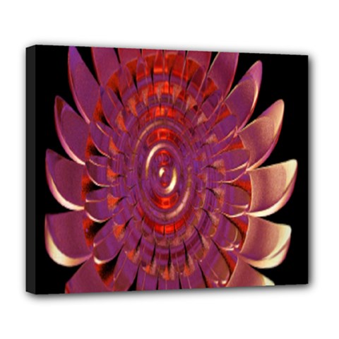 Chakra Flower Deluxe Canvas 24  X 20  (stretched) by Sparkle