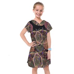 Fractal Geometry Kids  Drop Waist Dress by Sparkle