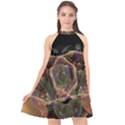 Fractal Geometry Halter Neckline Chiffon Dress  View1