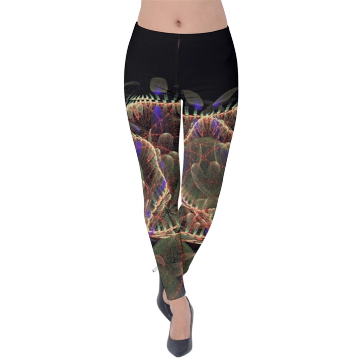 Fractal Geometry Velvet Leggings