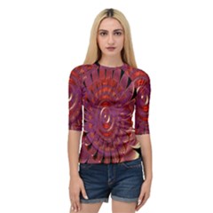 Chakra Flower Quarter Sleeve Raglan Tee