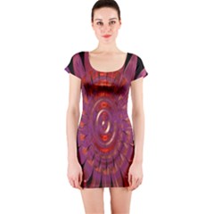 Chakra Flower Short Sleeve Bodycon Dress by Sparkle