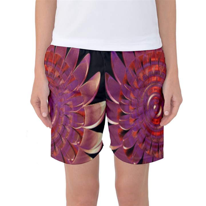 Chakra Flower Women s Basketball Shorts