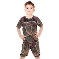 Fractal Geometry Kids  Tee And Shorts Set by Sparkle