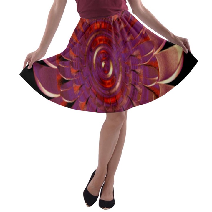 Chakra Flower A-line Skater Skirt