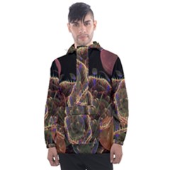 Fractal Geometry Men s Front Pocket Pullover Windbreaker