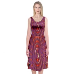 Chakra Flower Midi Sleeveless Dress by Sparkle