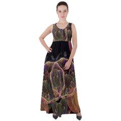 Fractal Geometry Empire Waist Velour Maxi Dress by Sparkle