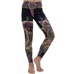 Fractal Geometry Kids  Lightweight Velour Classic Yoga Leggings by Sparkle