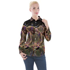 Fractal Geometry Women s Long Sleeve Pocket Shirt