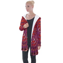 Chakra Flower Longline Hooded Cardigan by Sparkle