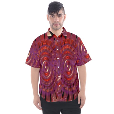 Chakra Flower Men s Short Sleeve Shirt by Sparkle