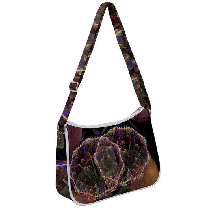 Fractal Geometry Zip Up Shoulder Bag